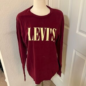 NWT Levi's Maroon Crew Neck Shirt